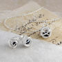 Silver June Birthstone Black Pearl Jewellery Set, thumbnail 1 of 4