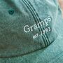 Personalised Family Vintage Cap Bottle Green, thumbnail 2 of 3