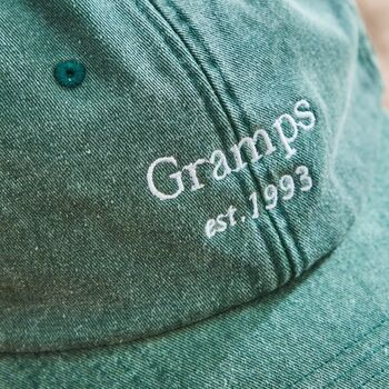 Personalised Family Vintage Cap Bottle Green, 2 of 3
