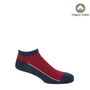 Polka Denim And Organic Burgundy Men's Trainer Socks, thumbnail 2 of 7