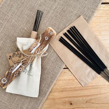 Spiced Saffron And Sandalwood Hand Dipped Incense Sticks, 4 of 12