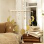 Love Heart Hanging Chime Decoration | Brass And Glass Beads, thumbnail 2 of 2