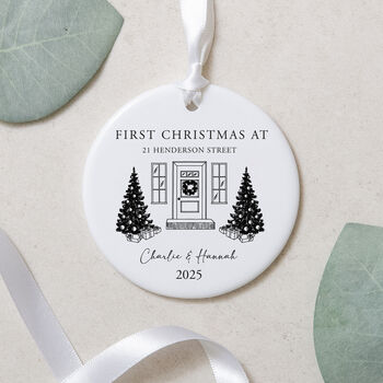 Personalised New Home First Christmas Ceramic Decoration, 4 of 4