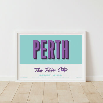 Personalised Perth Retro Favourite City Travel Print, 3 of 7