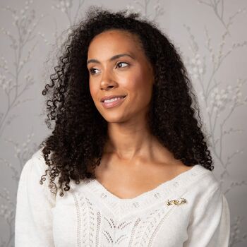 Gold And Silver Plated Floral Brooch, 3 of 4