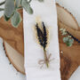 Dried Flower Cream And Navy Lavender Buttonhole, thumbnail 7 of 8
