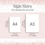 70th Birthday Rose Gold Welcome Sign, thumbnail 2 of 6