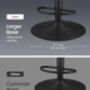 Set Of Two Bar Stools Swivel Chairs Synthetic Leather, thumbnail 7 of 12