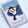 Christmas Seagull Enamel Pin, thumbnail 7 of 8