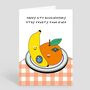 Happy 4th Fourth Fruit Anniversary Card Husband Wife, thumbnail 2 of 2