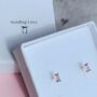 Amethyst Gemstone Stud Earrings Gift For Her, thumbnail 2 of 4