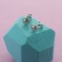 Sparkly Star Zircon Round Earrings, thumbnail 1 of 2