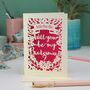 Personalised Papercut Bridesmaid Card, thumbnail 1 of 7