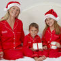 Personalised Matching Red Christmas Pyjama For Mum And Child Santa Letter, thumbnail 1 of 10