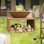Oxidised Steel Firepit With Stand, thumbnail 3 of 7