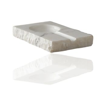 Handmade White Marble Cigar Ashtray, 3 of 6
