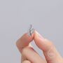 Cz Leaf Mini Crawler Earrings In Sterling Silver, thumbnail 2 of 9