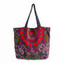 Embroidered Suzani Shoulder Bag In Dark Grey, thumbnail 2 of 12