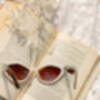 Cream Thick Diamond Frame Sunglasses, thumbnail 9 of 9