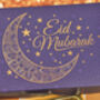Eid Mubarak Purple And Gold 12 Chocolate Gift Box, thumbnail 2 of 2