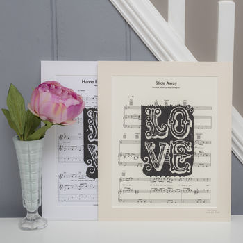 Personalised Sheet Music Love Art Print, 5 of 10