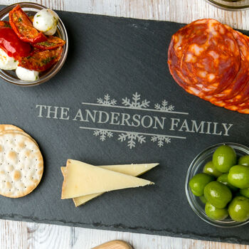 Personalised Christmas Slate Serving Platter, 3 of 7
