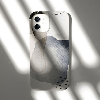 Grey Watercolour Biodegradable Phone Case, 6 of 7