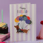 Customisable Dog Birthday Card With Stickers And Colouring Activity, thumbnail 1 of 6