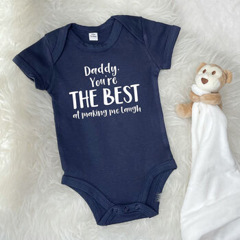 Daddy You're The Best … Personalised Babygrow, 4 of 9