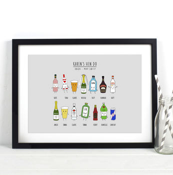 Personalised Hen Do Print, 2 of 12