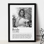 Personalised Bride Print, Gift For Bride, thumbnail 4 of 6
