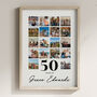 Personalised 50th Birthday Gift, Custom Photo Collage, thumbnail 2 of 6