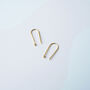 Small Arc Earrings In Gold, thumbnail 4 of 6
