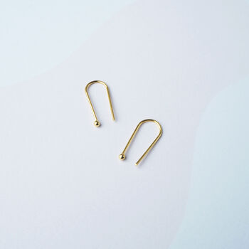 Small Arc Earrings In Gold, 4 of 6