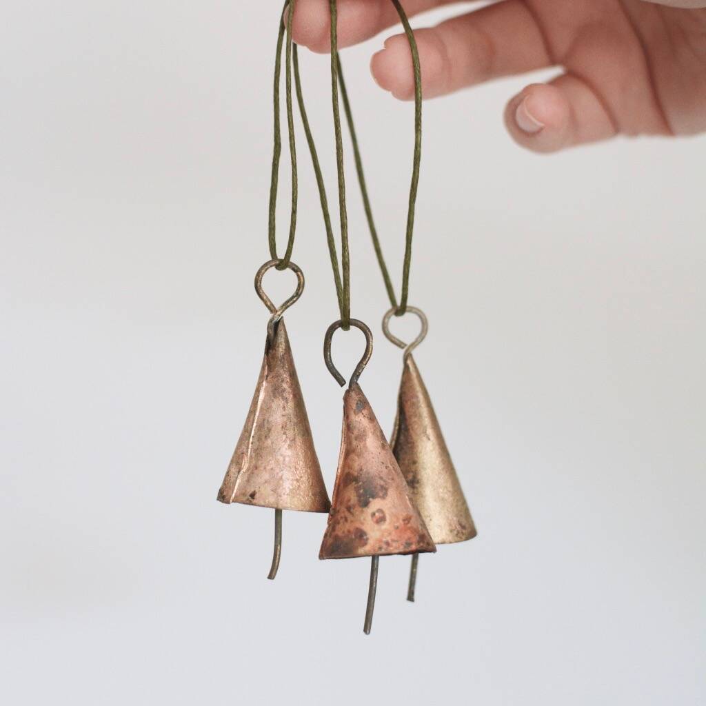 Brass Bell Christmas Tree Decorations By littlenestbox