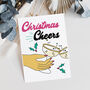 Christmas Cheers Retro Style Christmas Card, thumbnail 2 of 4