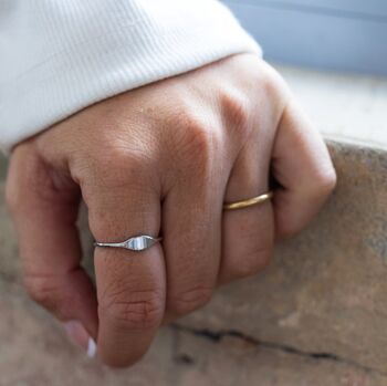 Personalised Inital Signet Ring, 6 of 7