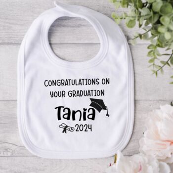 Congratulations On Your Graduation | Personalised Bibs, 4 of 7