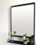 Mirror With Shelf Black Or Gold, thumbnail 3 of 9