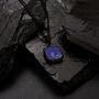 Lapis Lazuli Stone Pendant For Men, Black Pendant Necklace, thumbnail 4 of 10