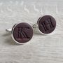Personalised Leather Initial Cufflinks, thumbnail 9 of 12
