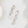 Swarovski Crystal Frosted Leaf Drop Earrings, thumbnail 4 of 6