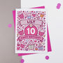 10th Birthday Card Cupcake Personalised, thumbnail 1 of 1