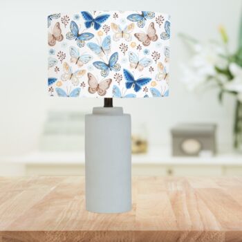 Butterflies Lampshade, Blues And Browns, 2 of 3