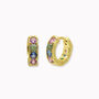 Pastel Stone Textured Hoop Earrings, thumbnail 2 of 8