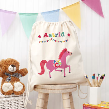 Personalised Circus Cotton Nursery Bag, 9 of 9