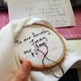 Hand Embroidered Personalised Remembrance Handkerchief, thumbnail 2 of 9