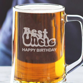 Personalised Uncle Birthday Glass, 2 of 6