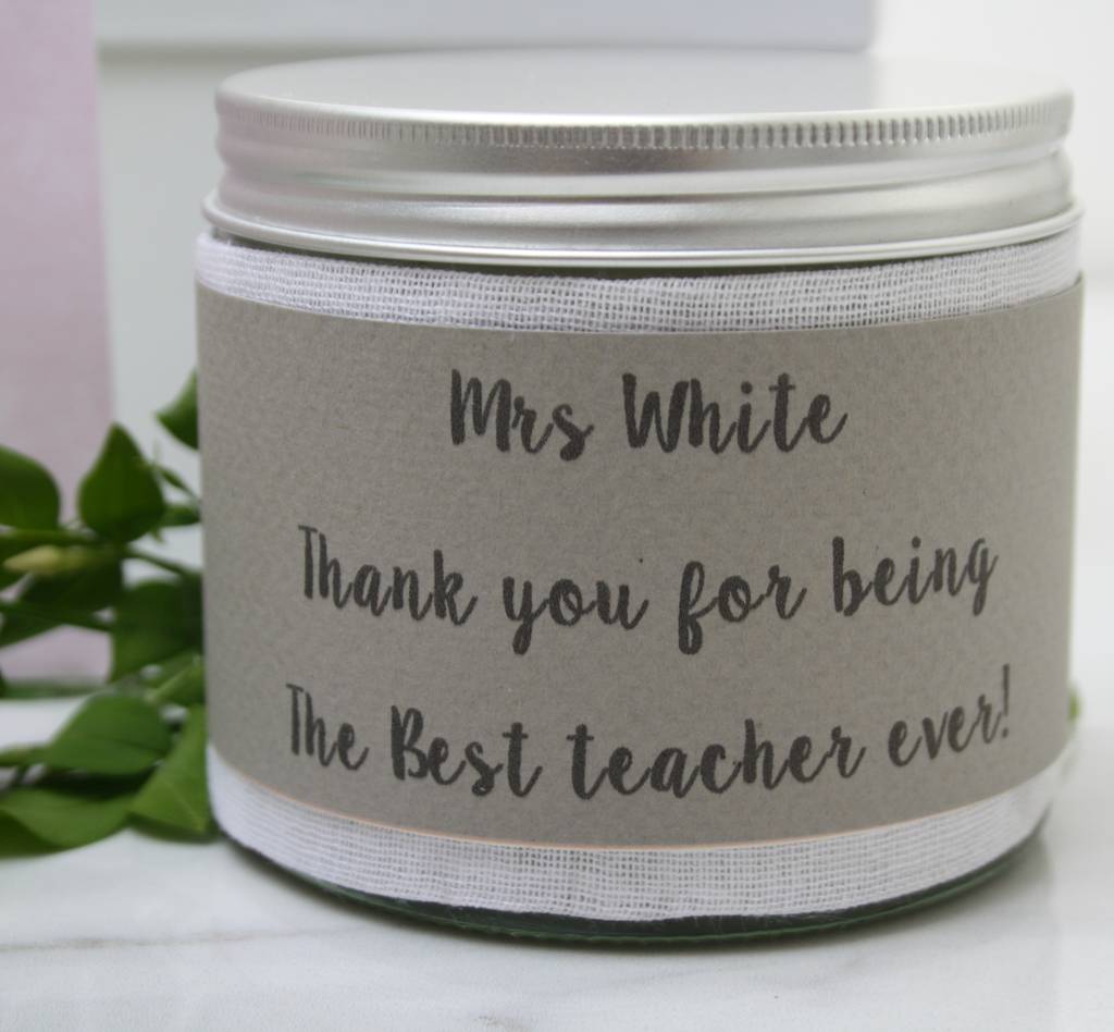 Personalised Thank You Teacher Candle, 1 of 5