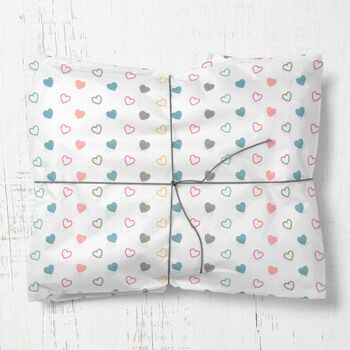 Hearts Wrapping Paper Valentine Gift Wrap, 2 of 3